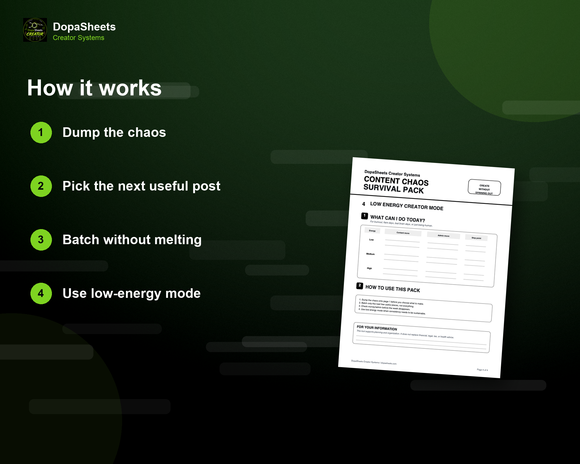 How the Creator Content Chaos Survival Pack works